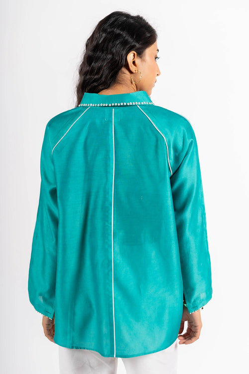 Teal Blue Harper Shirt