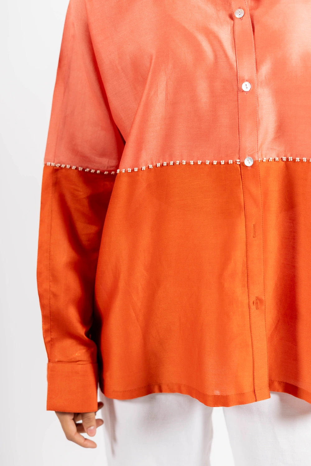 Orange Pink Beanie Shirt