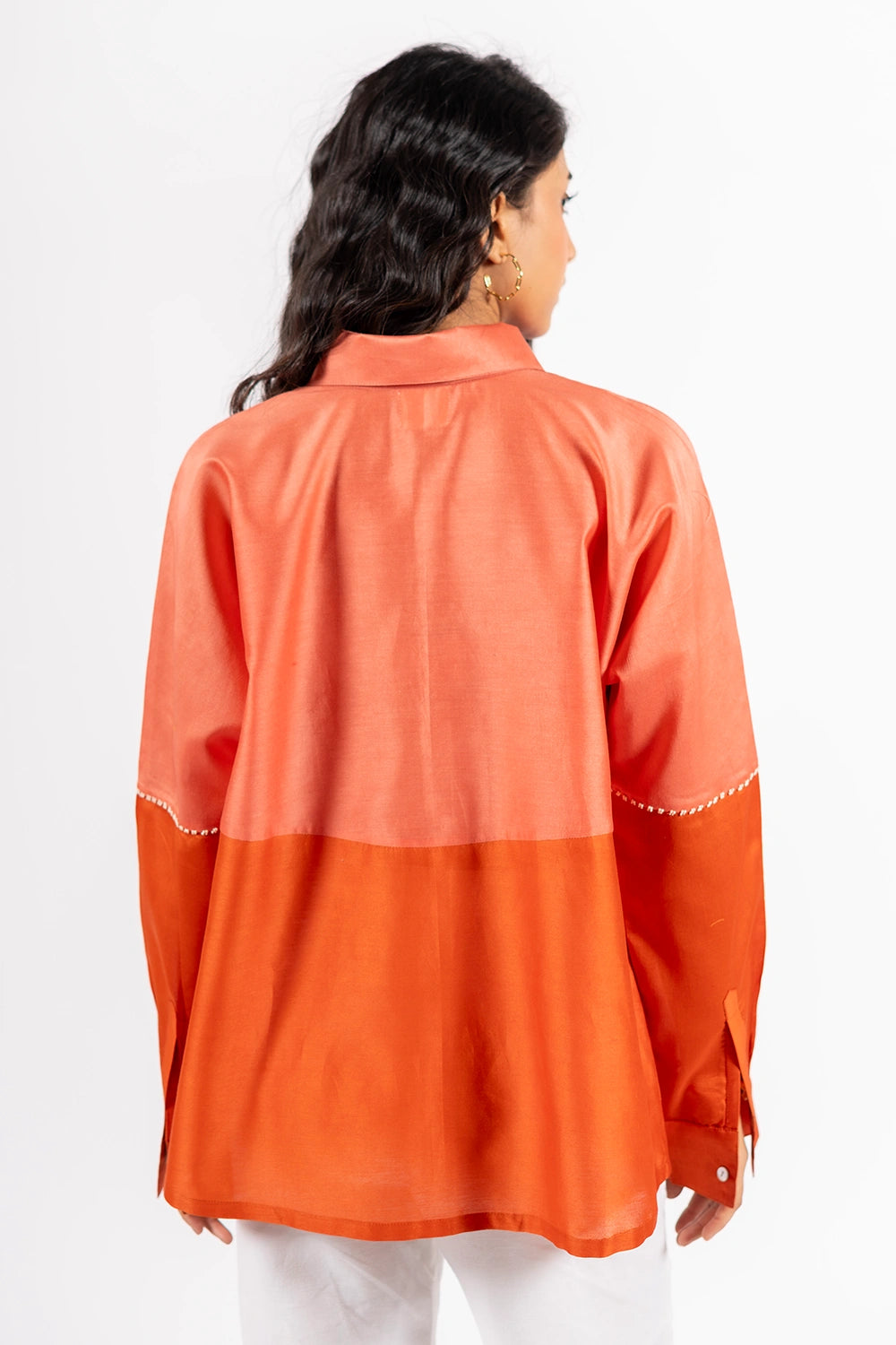 Orange Pink Beanie Shirt