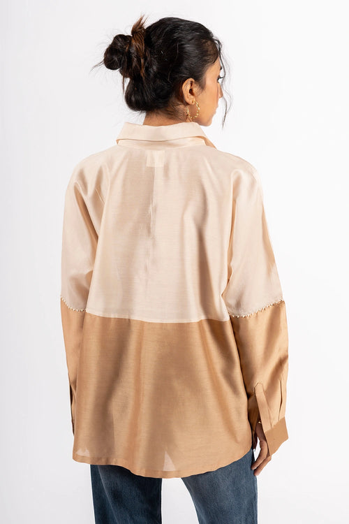 Taupe Ecru Beanie Shirt