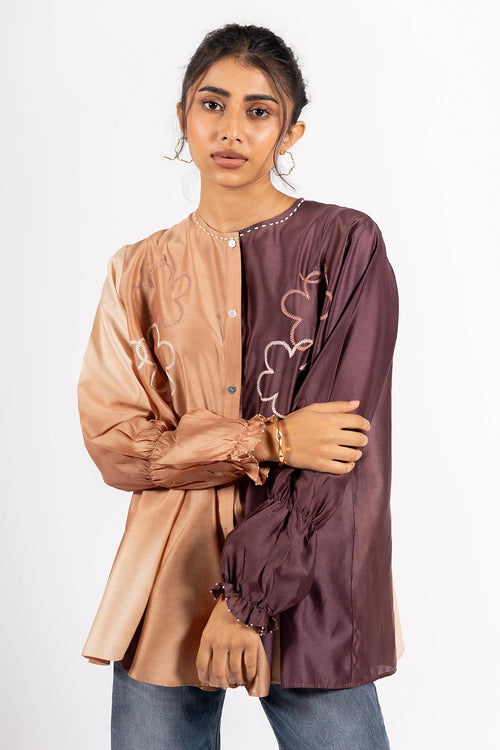 Multi Taupe Torun Shirt