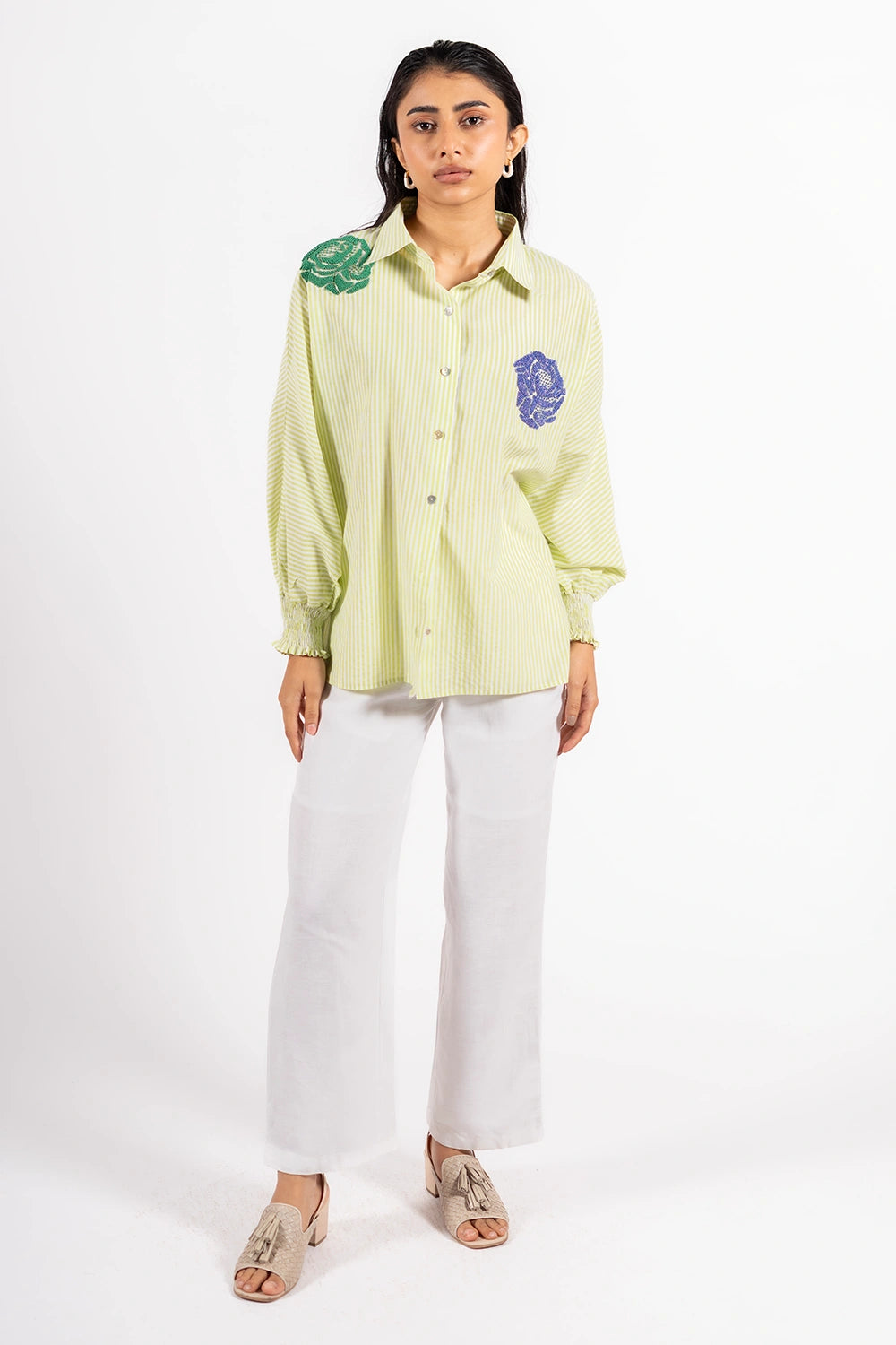 Green Checks Lily Shirt