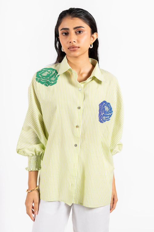 Green Checks Lily Shirt