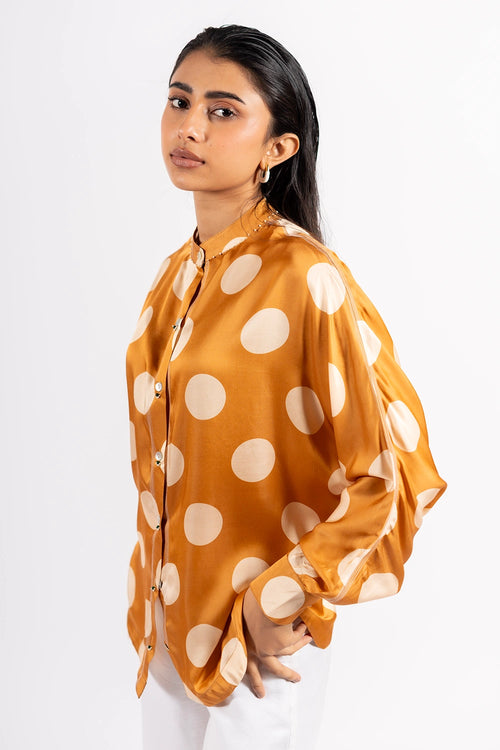 Mustard Vision Polka Shirt