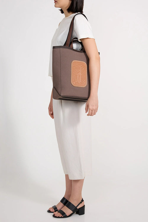 Maison Canvas Cacao Clay Tote Bag