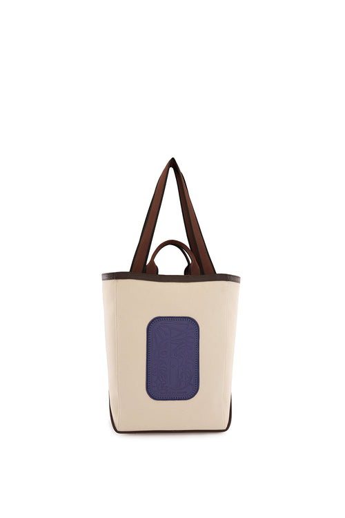 Maison Canvas Sand Indigo Tote Bag