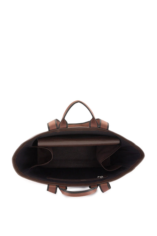 Maison Canvas Cacao Ocean Blue Large Tote Bag