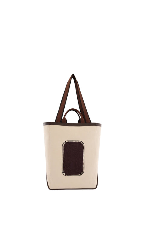 Maison Canvas Sand Indigo Tote Bag