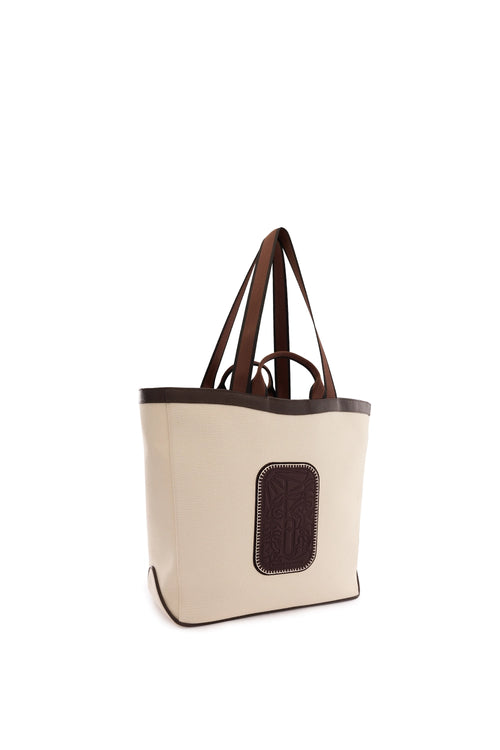 Maison Canvas Sand Cacao Large Tote Bag