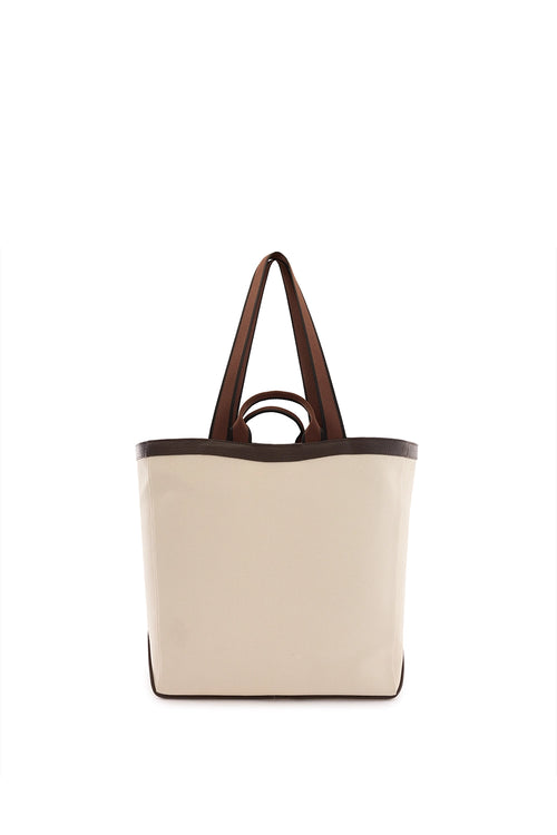 Maison Canvas Sand Cacao Large Tote Bag