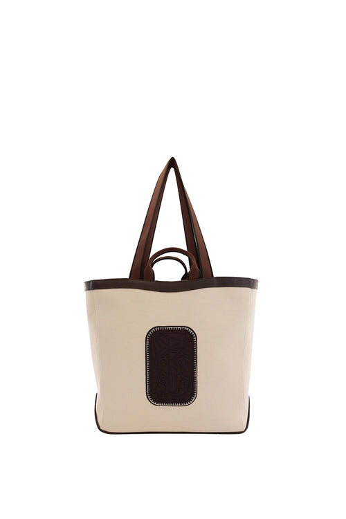 Maison Canvas Sand Bisque Large Tote Bag