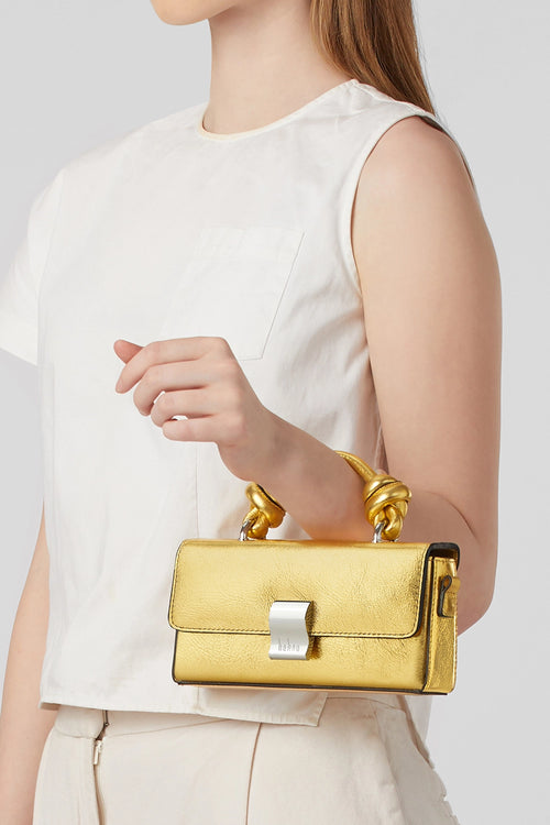 Mary Crinkle Gold Soft Micro Bag