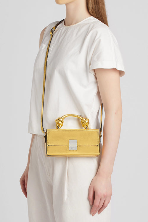 Mary Crinkle Gold Soft Micro Bag