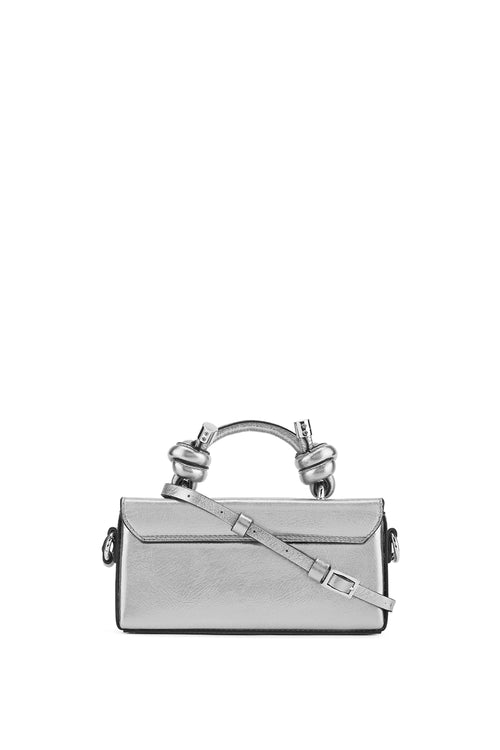 Mary Crinkle Silver Soft Micro Bag