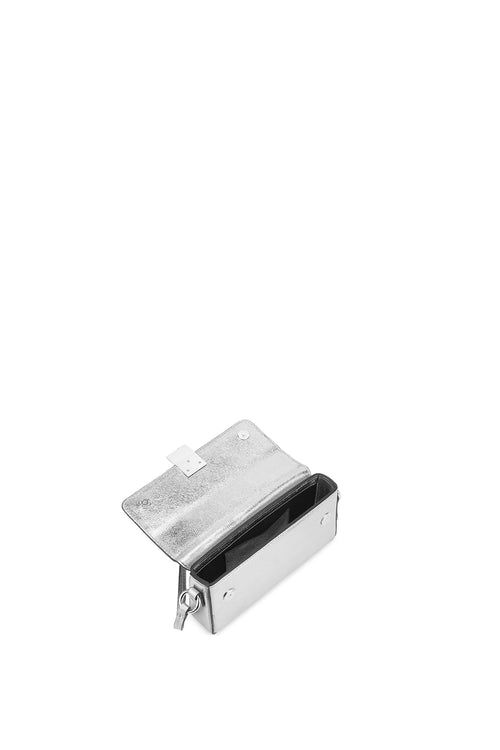 Mary Crinkle Silver Soft Micro Bag