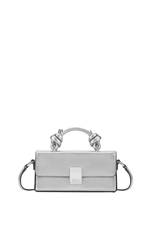 Mary Crinkle Silver Soft Micro Bag