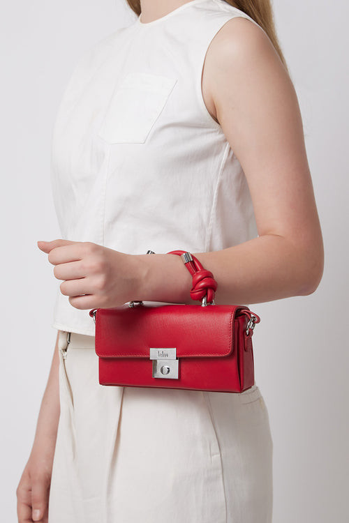 Mary Soft Saffiano Red Micro Bag