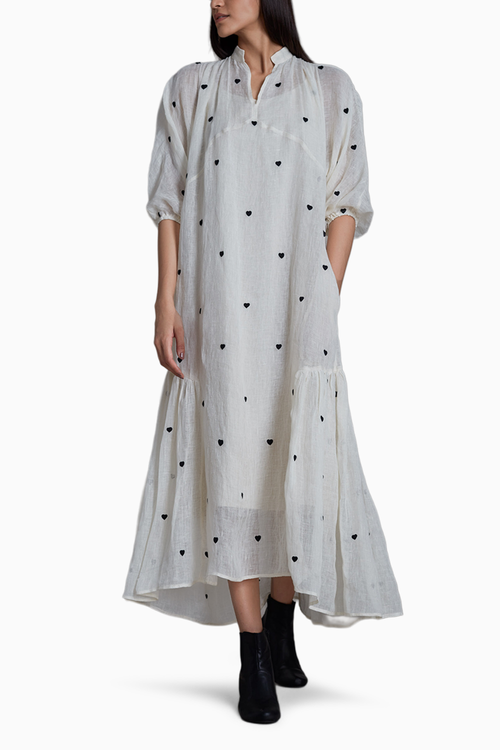 Mati Queen Of Hearts Dress-Oatmeal
