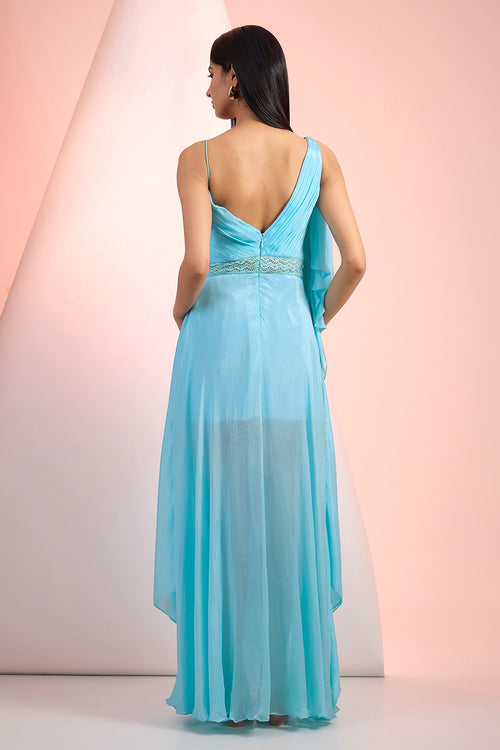 Sky Blue Love Pleated Dress