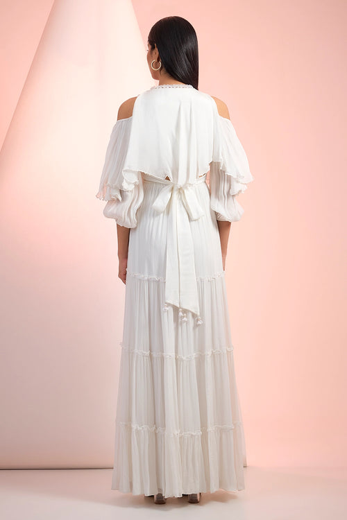Off White Love Butterfly Yoke Dress