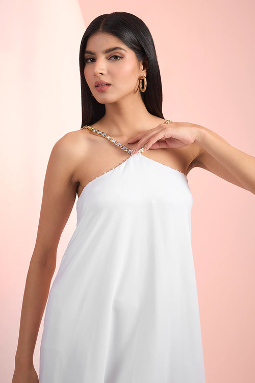 Off White Love Asymeterical Dress