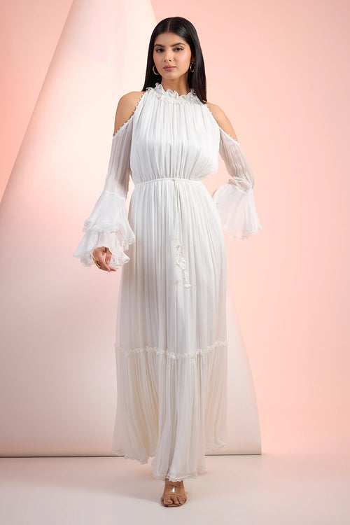 Off White Love Cold Shoulder Dress