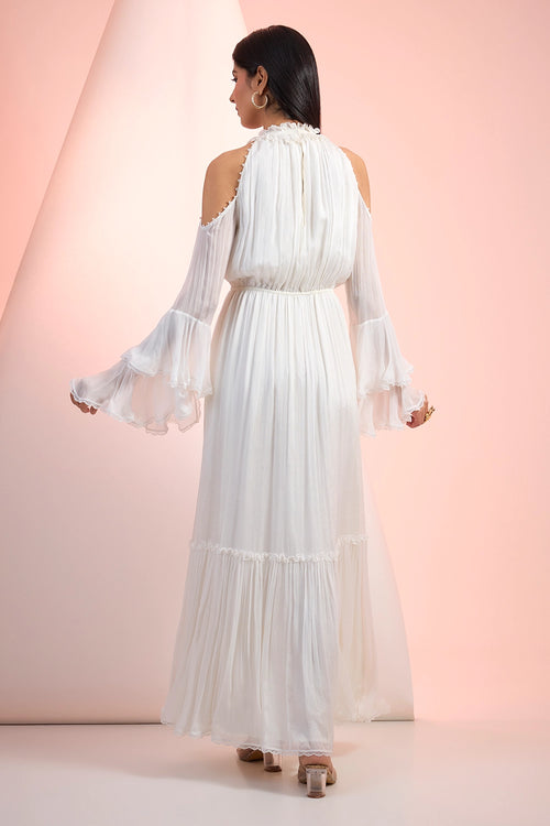 Off White Love Cold Shoulder Dress