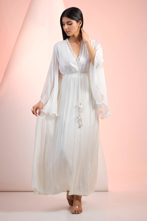 Off White Love Long Flow Dress