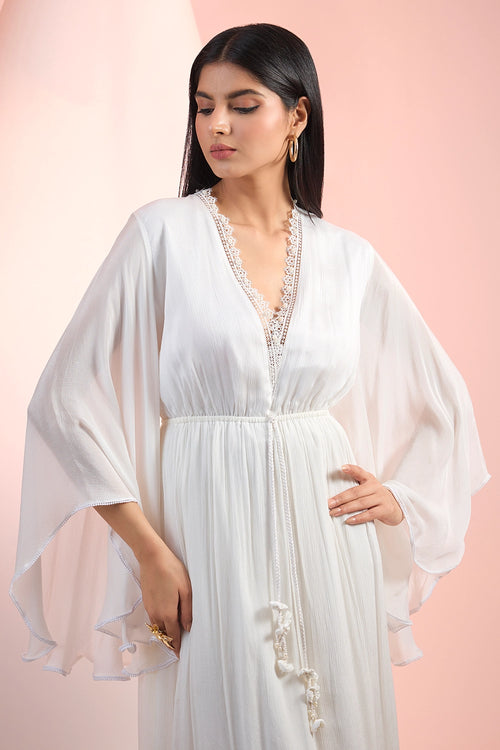 Off White Love Long Flow Dress
