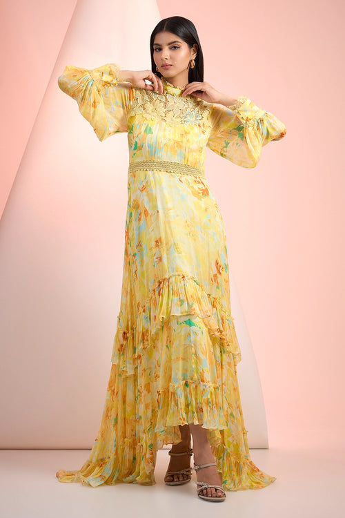 Yellow Love Printed Dress