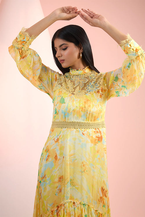 Yellow Love Printed Dress
