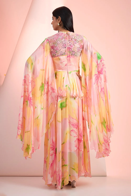 Peach Pink Love Printed Dress