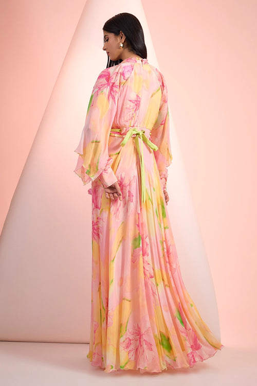 Pink Love Printed Rivet Dress