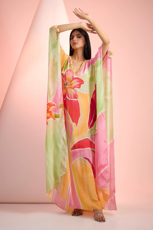 Multi Love Printed Kaftan