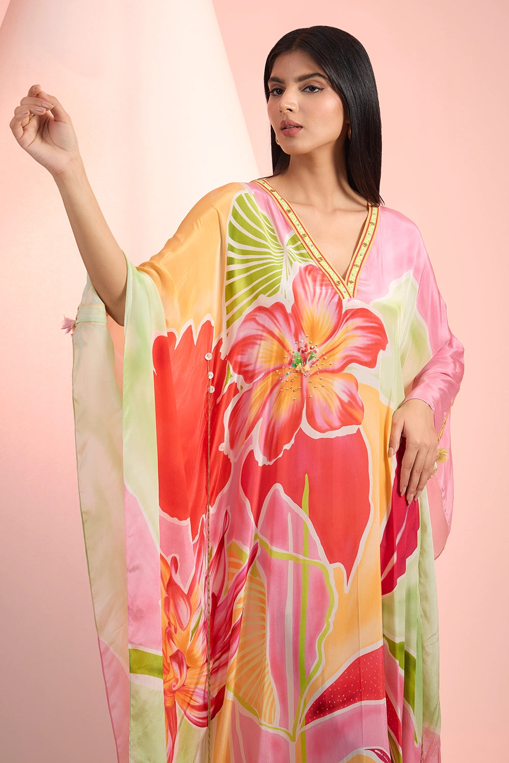 Multi Love Printed Kaftan