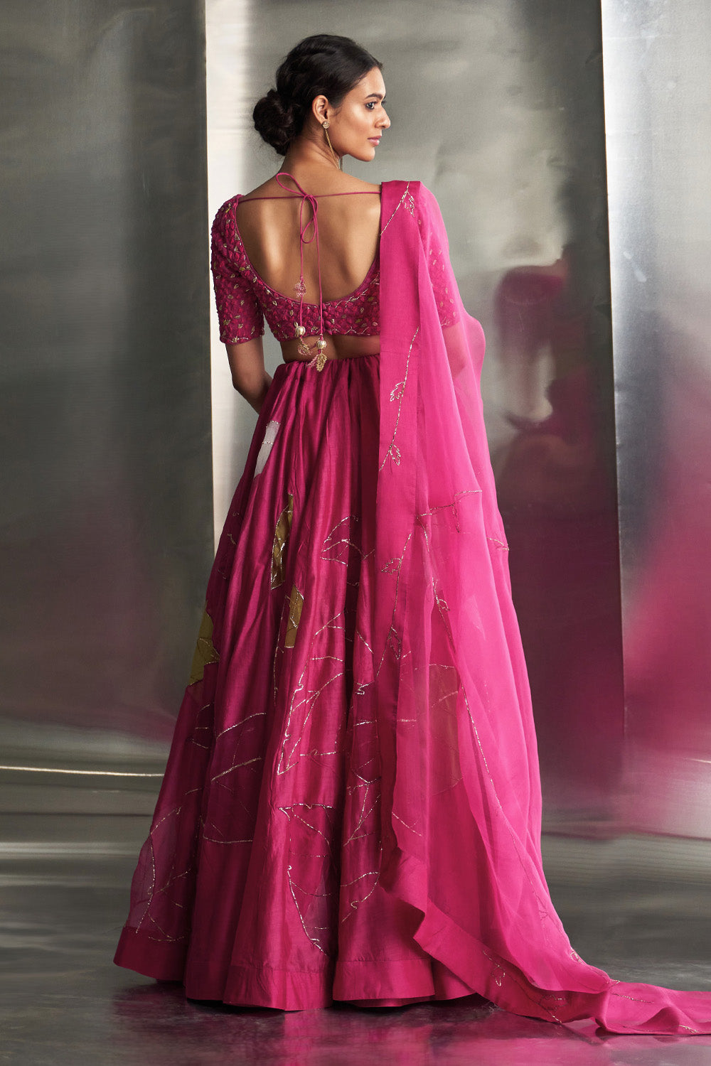 Mulberry Pop Pink Lehenga