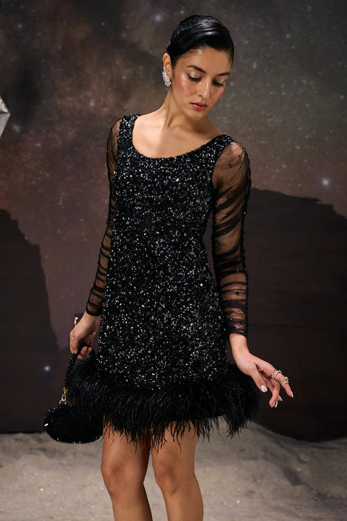 Astral Elegance Mini Dress