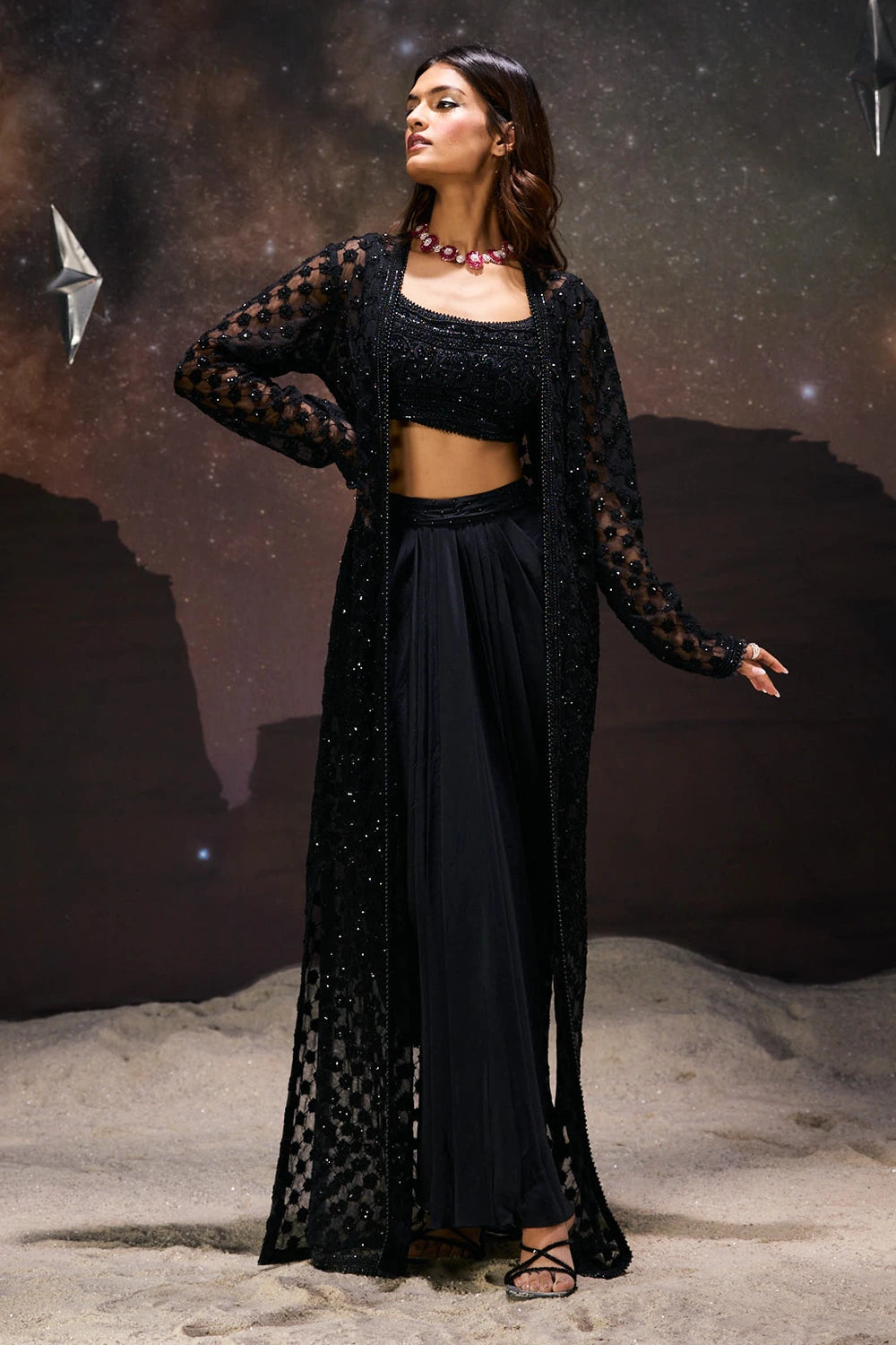Nocturnal Elegance Jacket Set
