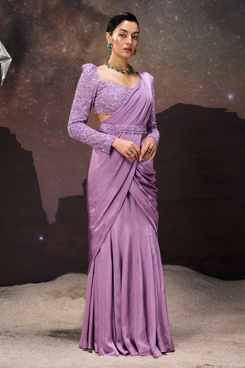 Galactic Elegance Draped Saree