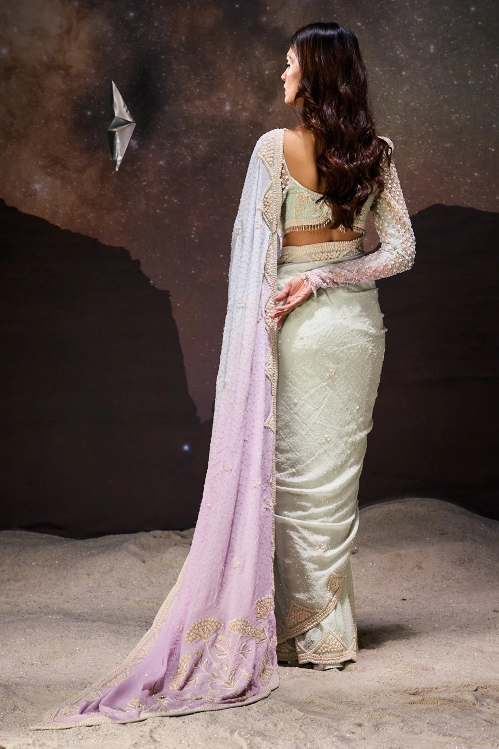 Lunar Radiance Saree