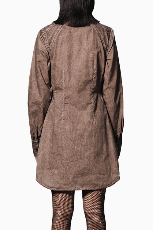 Rust Overdyed Long Shirt