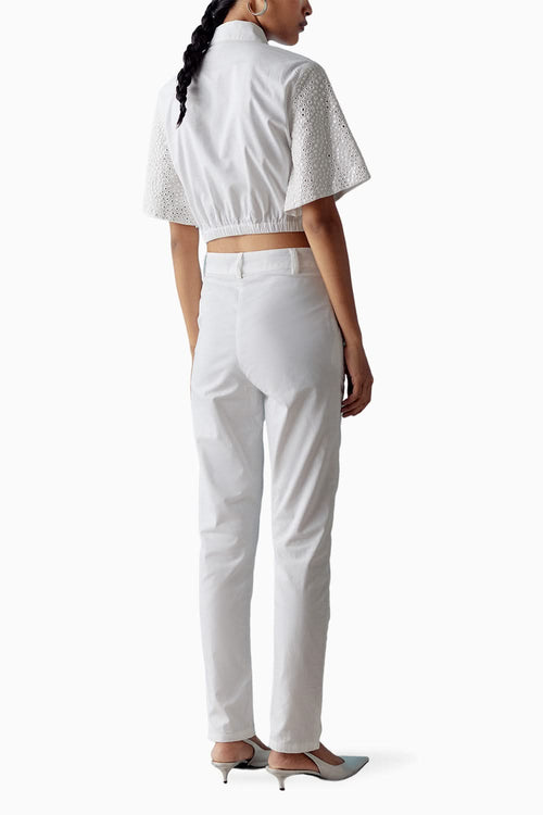 White Mirror Embellished Coord Set