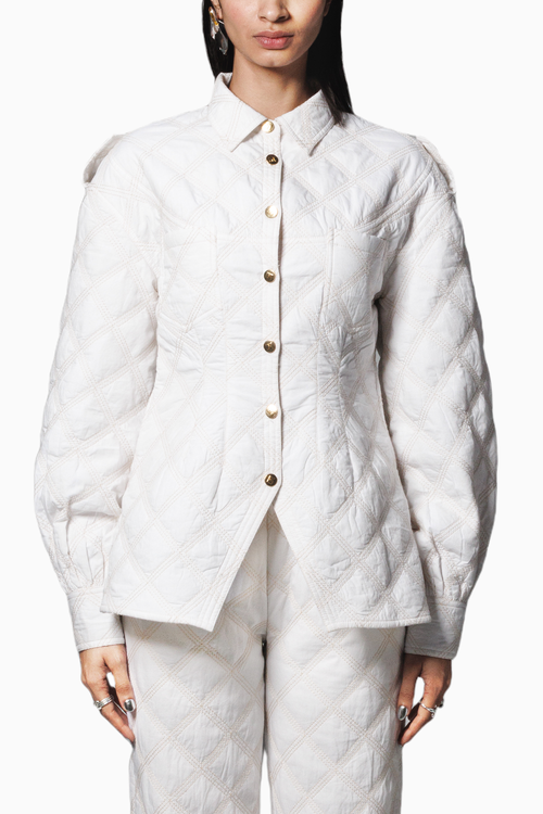 White Quilted Jacket