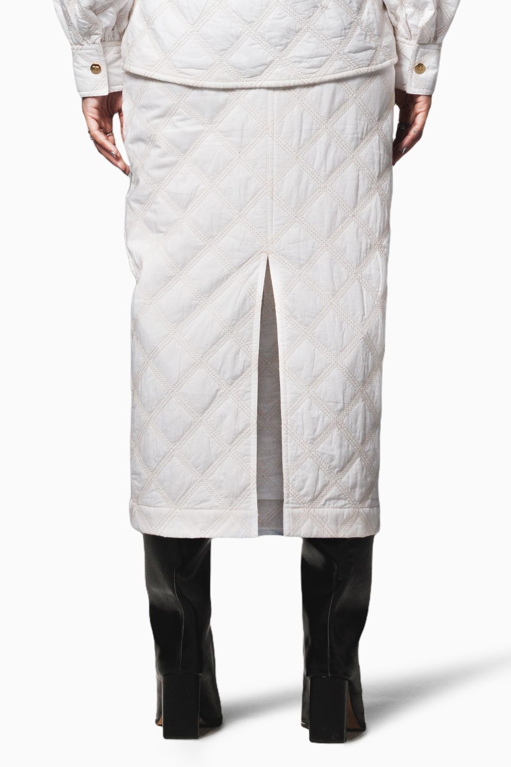 White Quilted Skirt