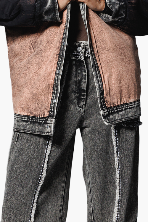 Washed Black Denim Pants