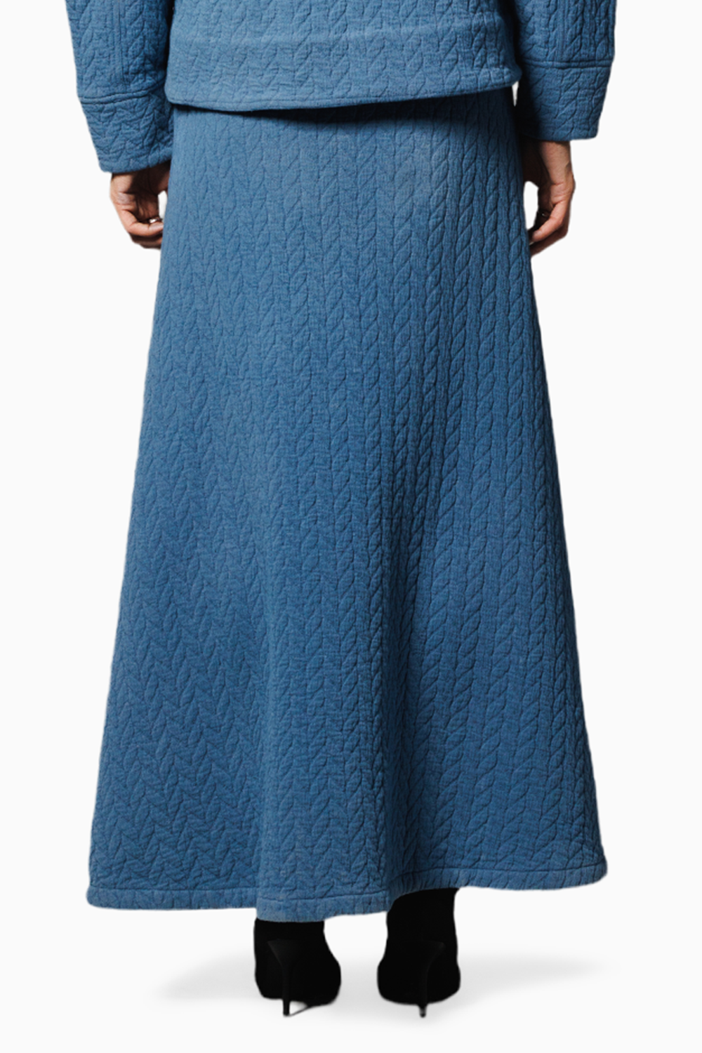 Blue Jacquard Skirt