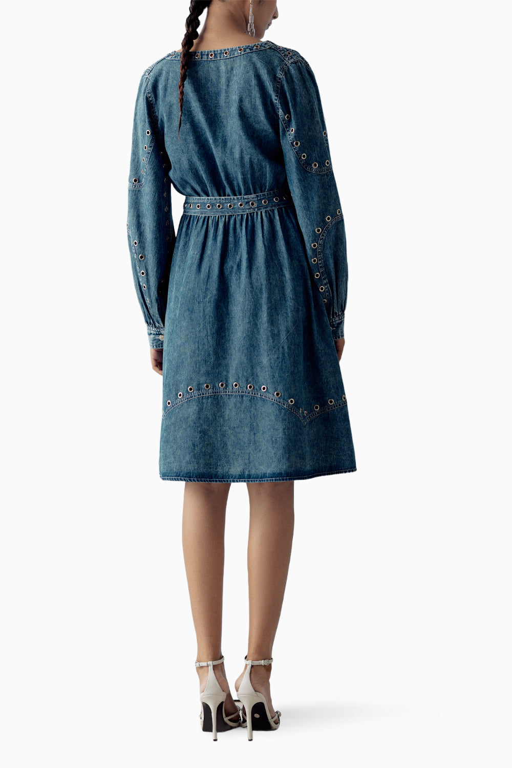 Blue Washed Denim Dress