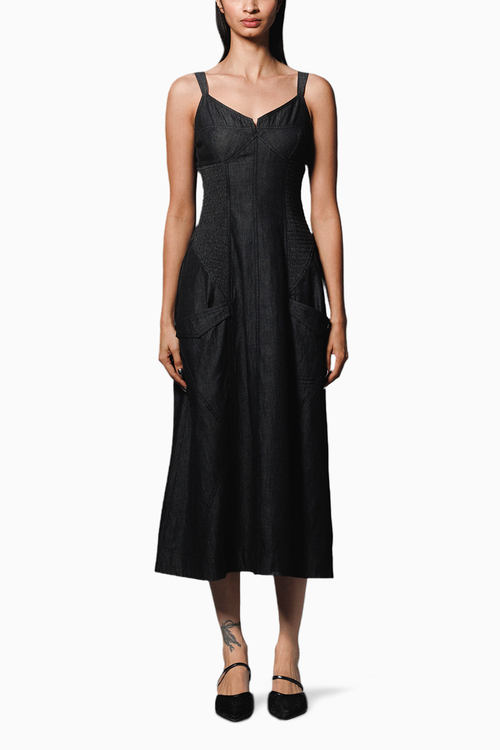 Black Black Denim Dress