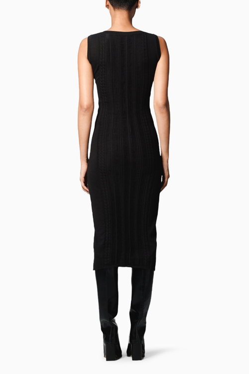 Black Studded Sweater Dress