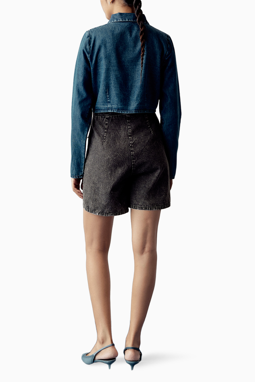 Blue-Grey Dual Denim Playsuit